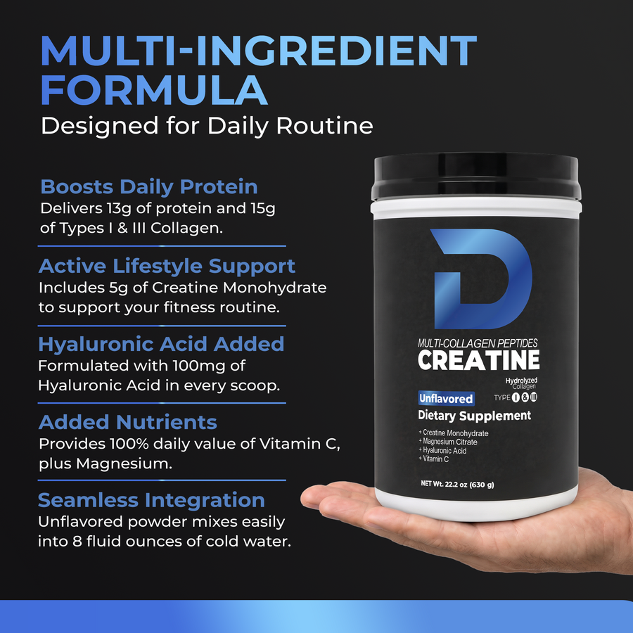 D COLLAGEN STORE Collagen + Creatine — formula overview