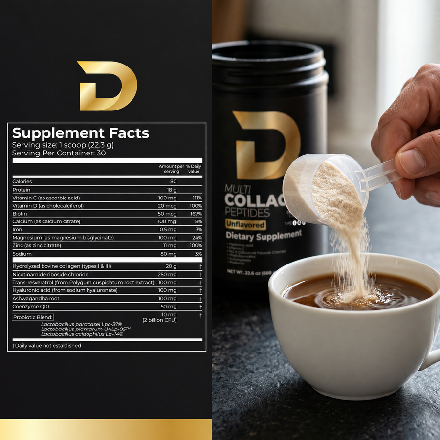 D COLLAGEN STORE Multi Collagen Peptides — Supplement Facts